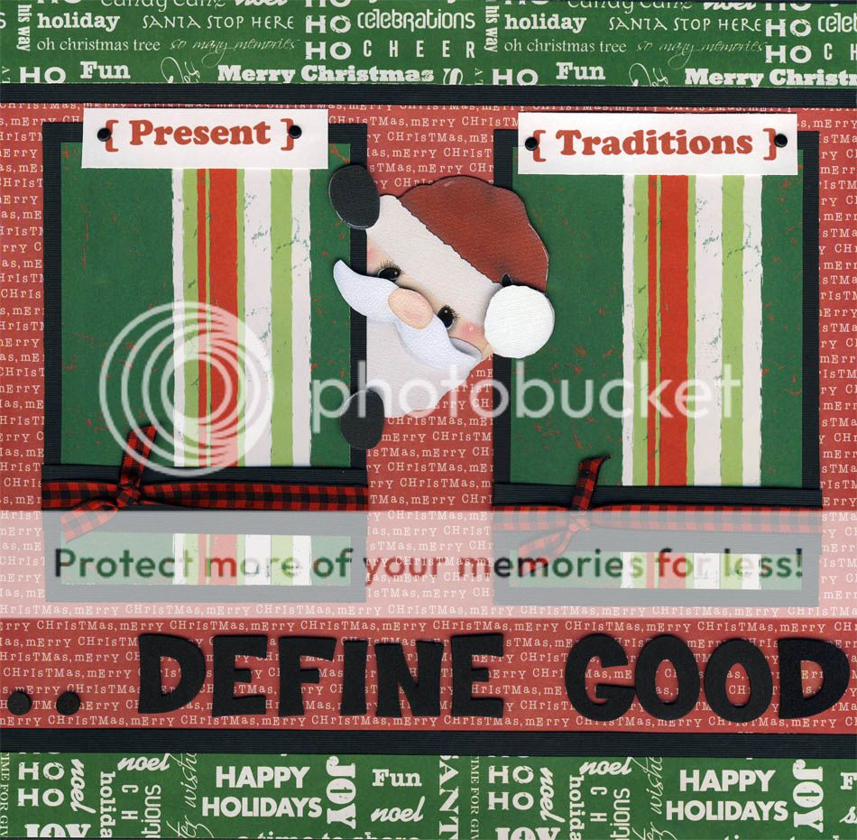 DEAR SANTA ..DEFINE GOOD 2 premade scrapbook pages 12x12 BY CHERRY